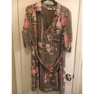 Floral Three-Quarter Sleeve NY&CO Dress